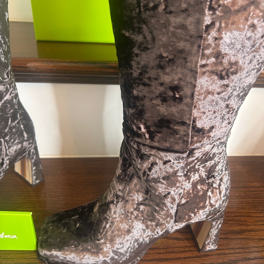 Women’s Sam Edelman Boots, Isabel Knee High Boots, Velvet, Sz. 7 1/2 M - Picture 7 of 12